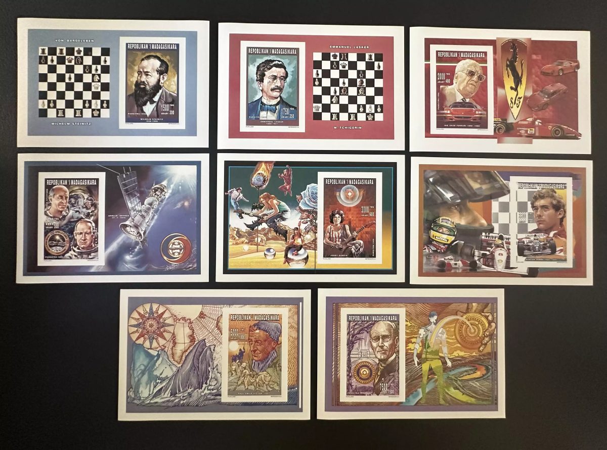 Madagascar 1996 Mi. Bl. E269 - L269 ND Steinitz Lasker Chess Ferrari Apollo