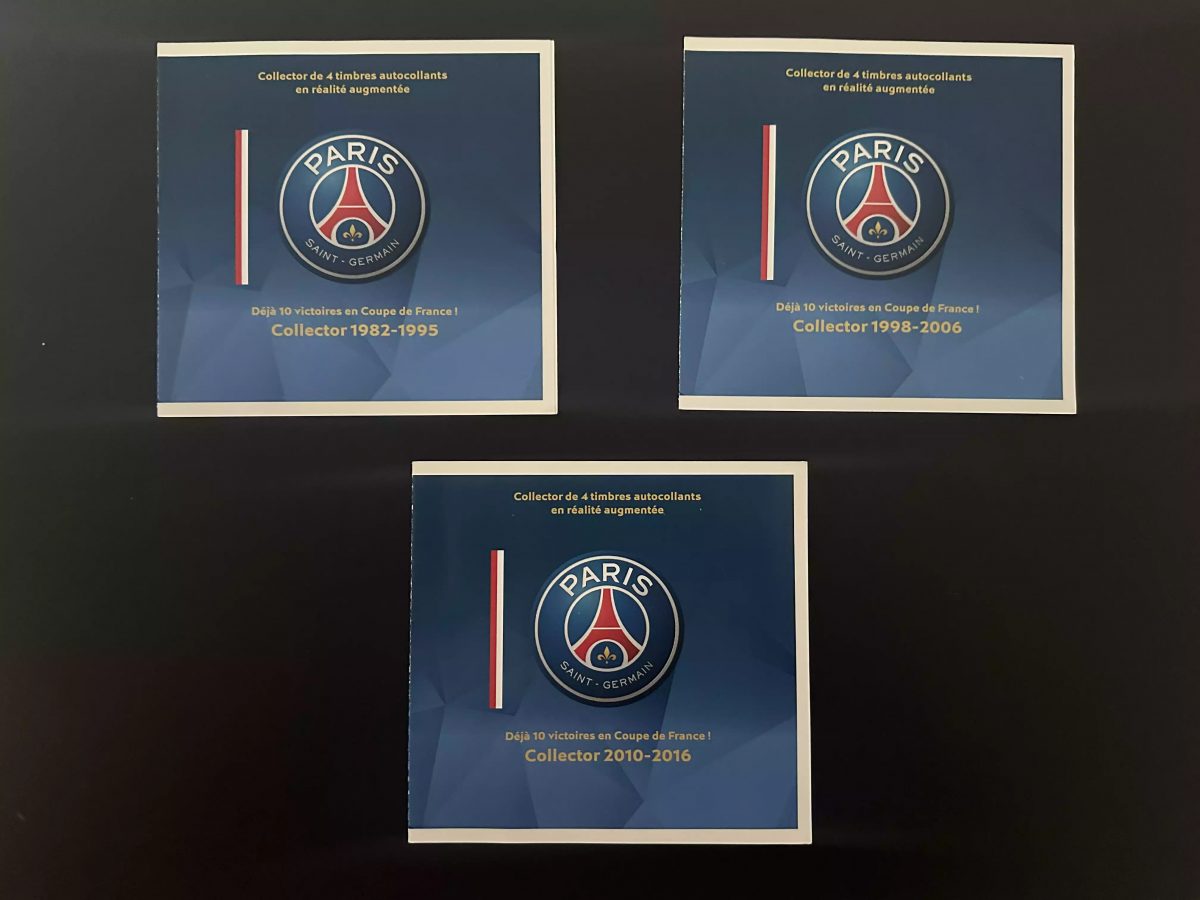 Frankreich 2017 Collector PSG Fußball Paris Saint-Germain 4 Briefmarken