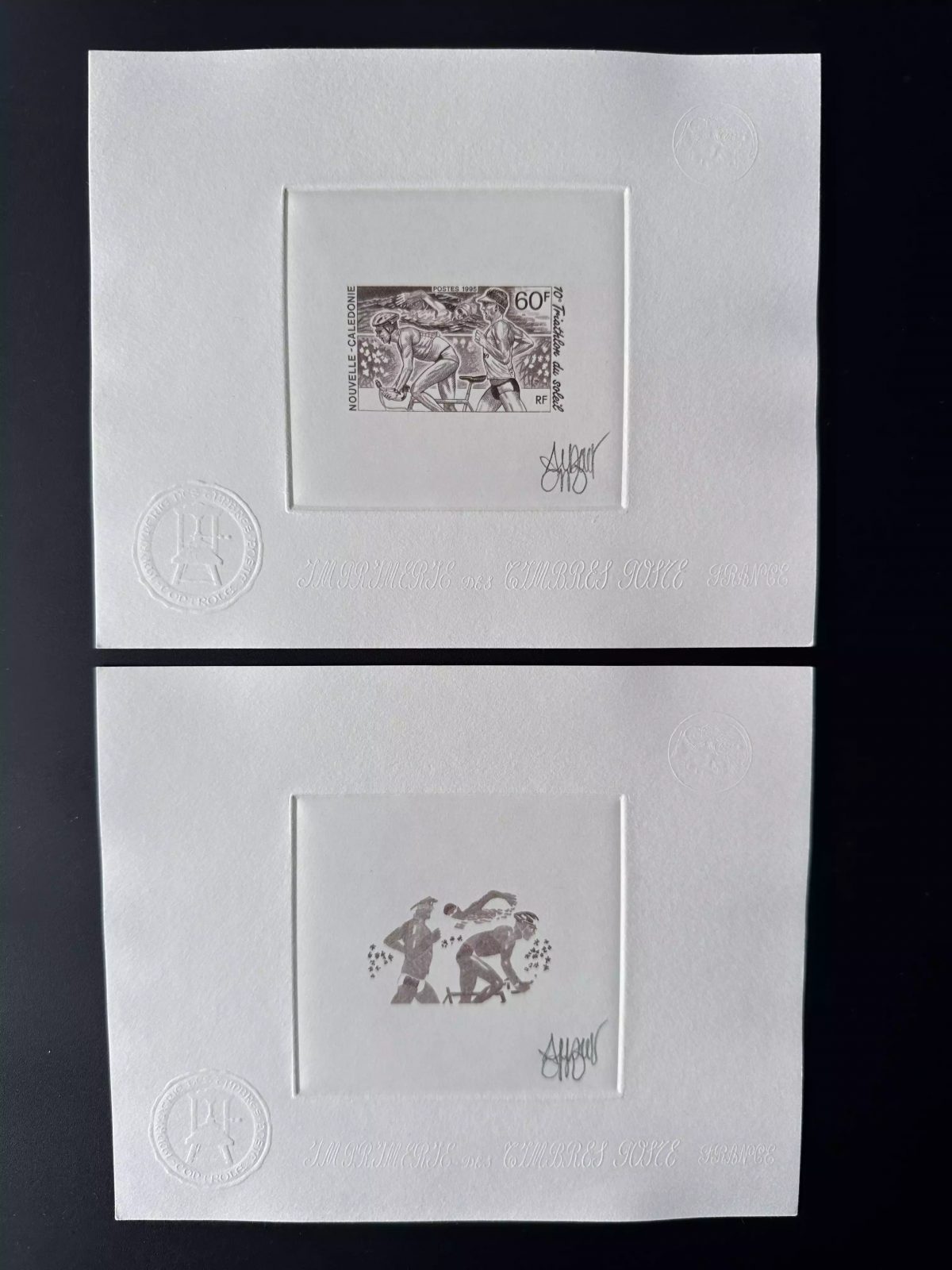 New Caledonia 1995 YT 684 Artist event cycling athletics swimming