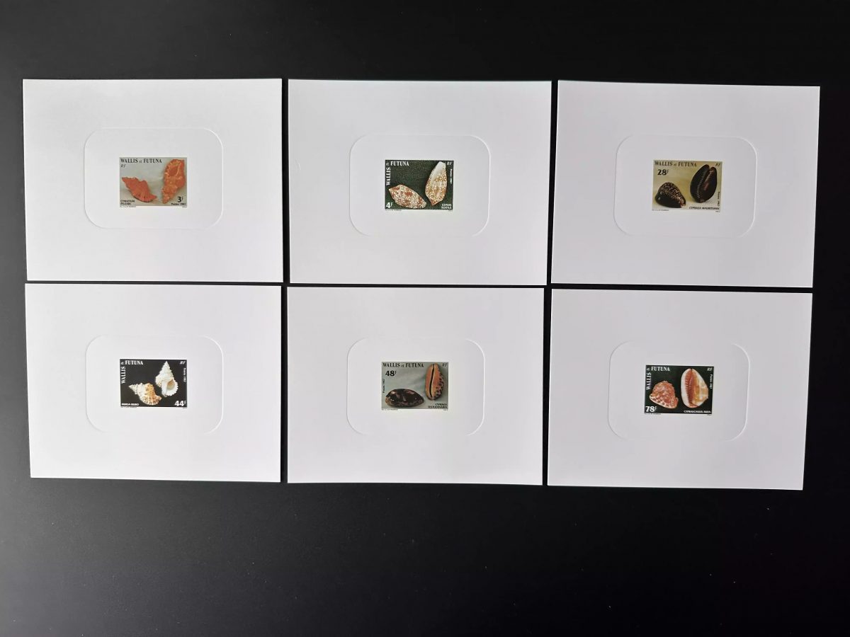Wallis et Futuna 1987 YT 360-365 épreuve de luxe Coquillages Mollusques Conques