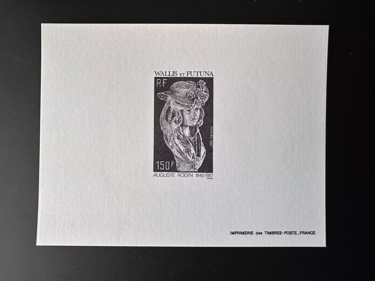 Wallis et Futuna 1987 YT 367 épreuve luxe Auguste Rodin sculpteur buste portrait