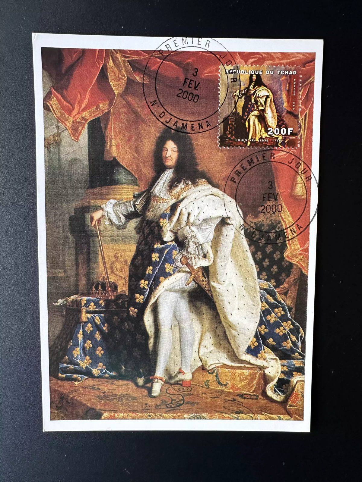 Chad 1999 Mi. 1649 maximum map Louis XIV King France Painting Art History