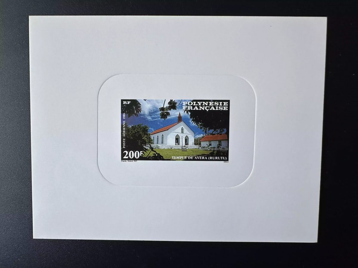 Französisch-Polynesien 1986 YT PA 194 Luxusprobe Tempel Avera Rurutu Kirche