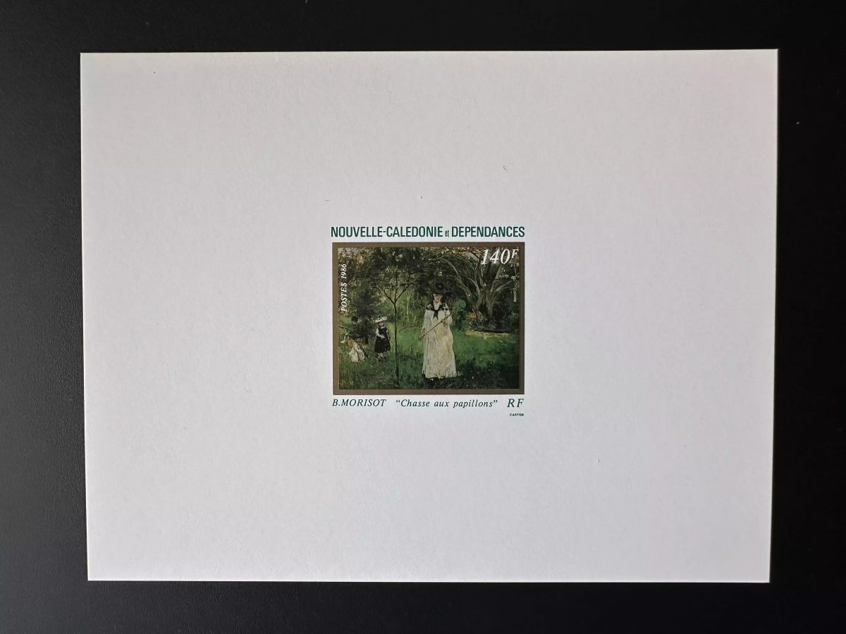 New Caledonia 1986 YT 530 luxury proof Morisot Butterfly hunt Art