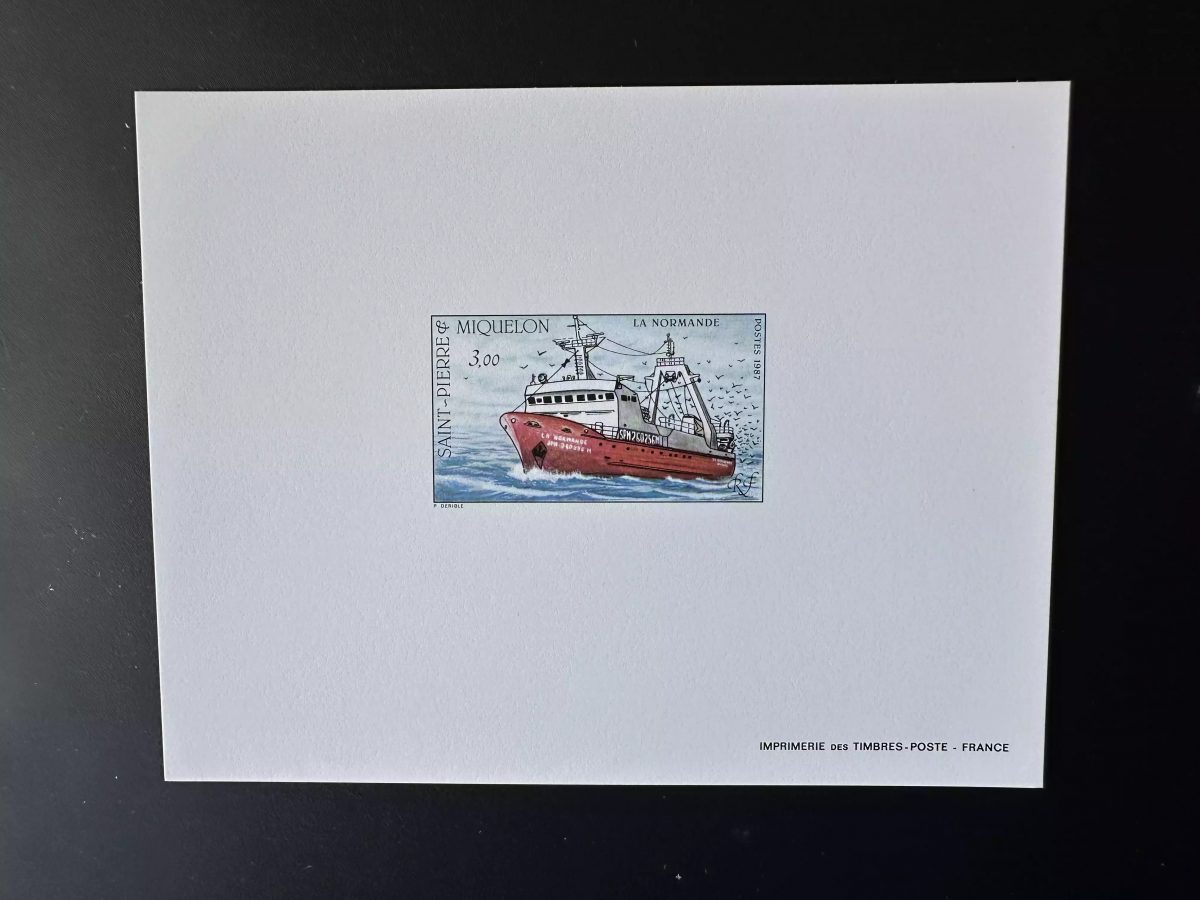 St-Pierre et Miquelon 1987 YT 482 Luxusprobe Schiff La Normande