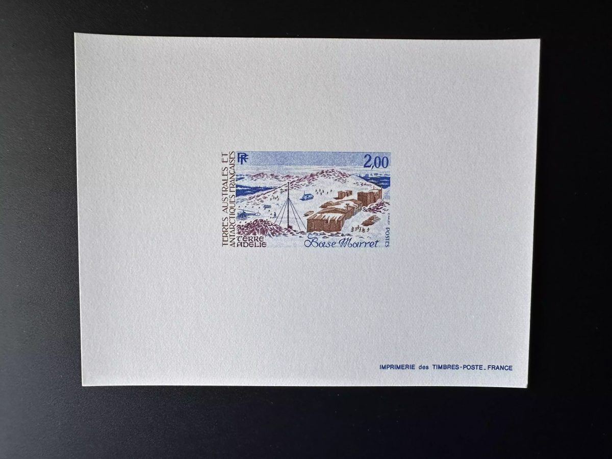 TAAF 1987 YT 127 épreuve de luxe Terre Adélie Base Marret Antarctique