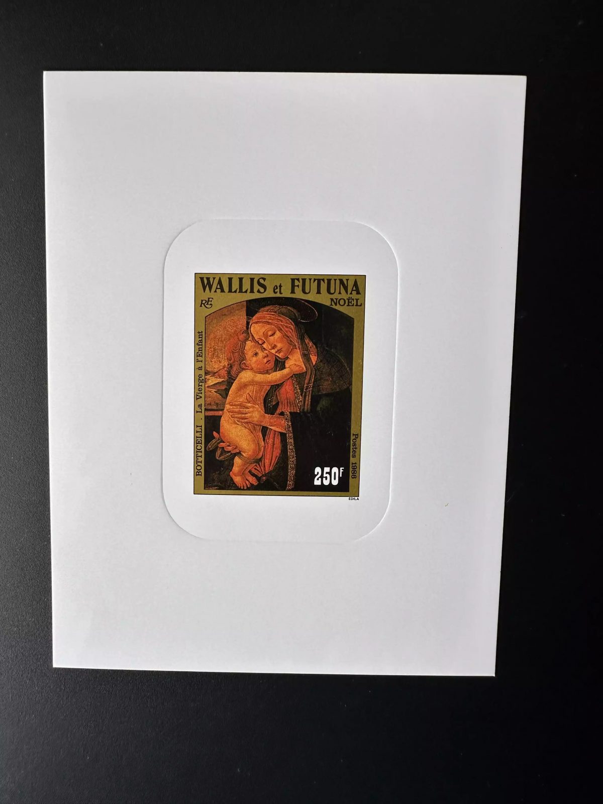 Wallis et Futuna 1986 YT 352 épreuve de luxe Noël Botticelli Vierge Renaissance