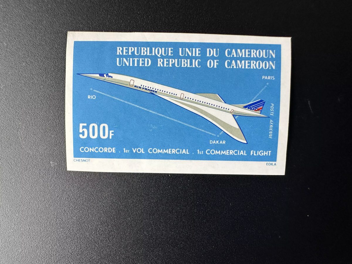 Cameroon 1976 Mi. 818 IMPERF Concorde 1st Commercial Flight Aircraft Supersonic