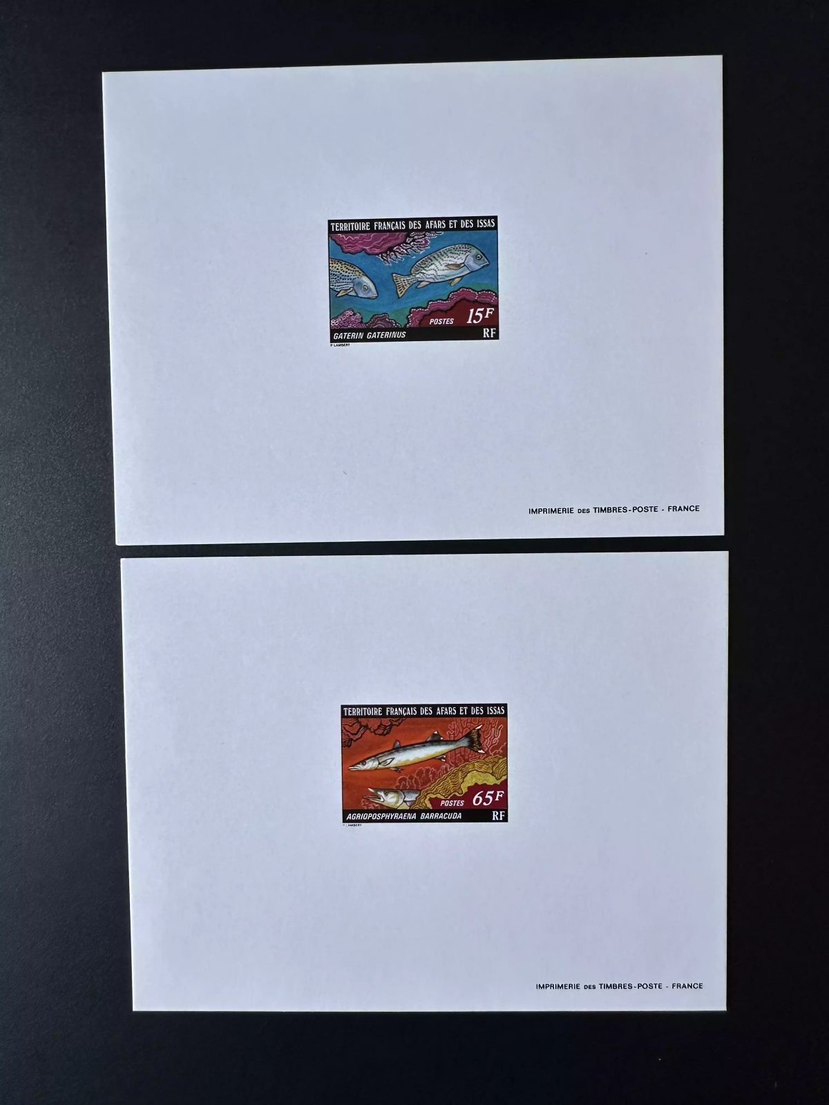 Afars und Issas 1977 Mi. 167-168 Luxusprobe Fisch
