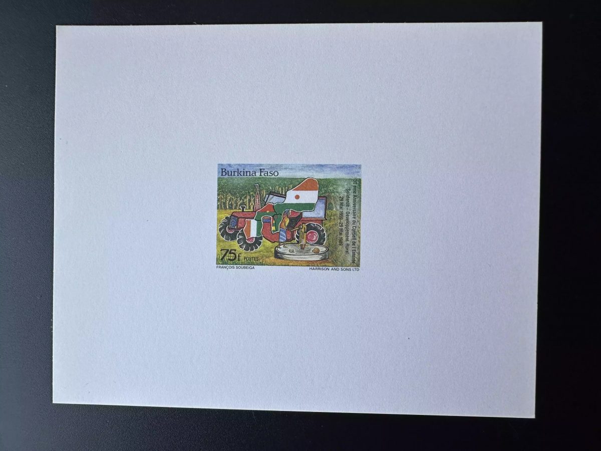 Burkina Faso 1989 Mi. 1209 épreuve de luxe Conseil de l'Entente Tracteur