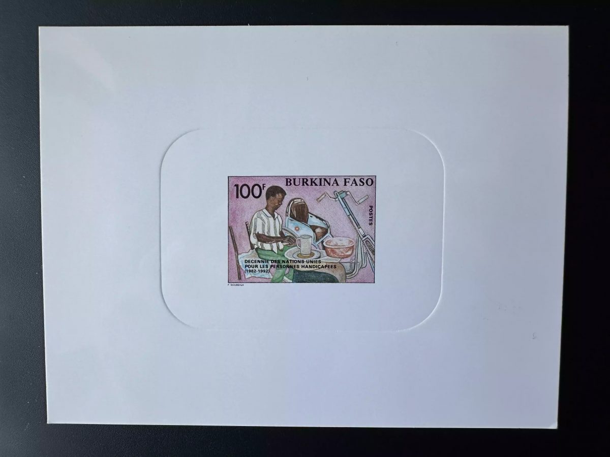Burkina Faso 1992 Mi. 1268 épreuve de luxe Handicap ONU Décennie Nations Unies