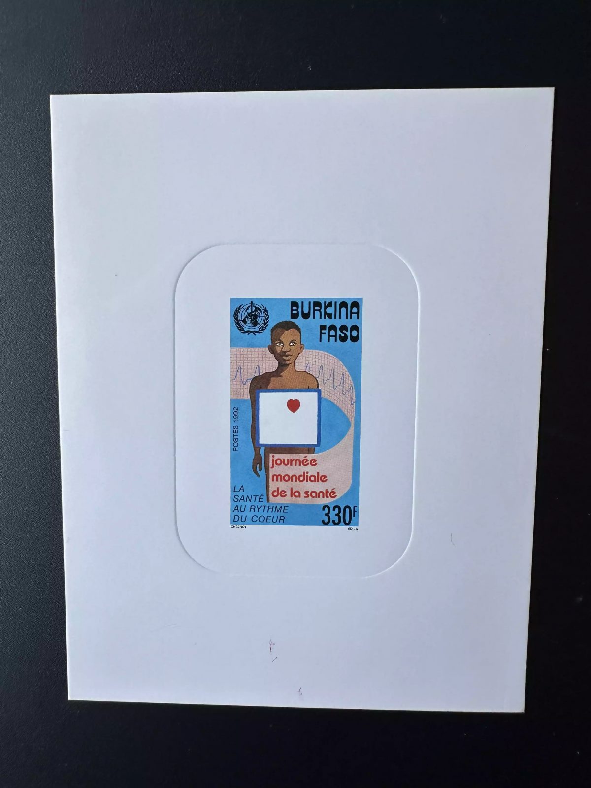 Burkina Faso 1992 Mi. 1269 épreuve de luxe Journée mondiale de la santé OMS
