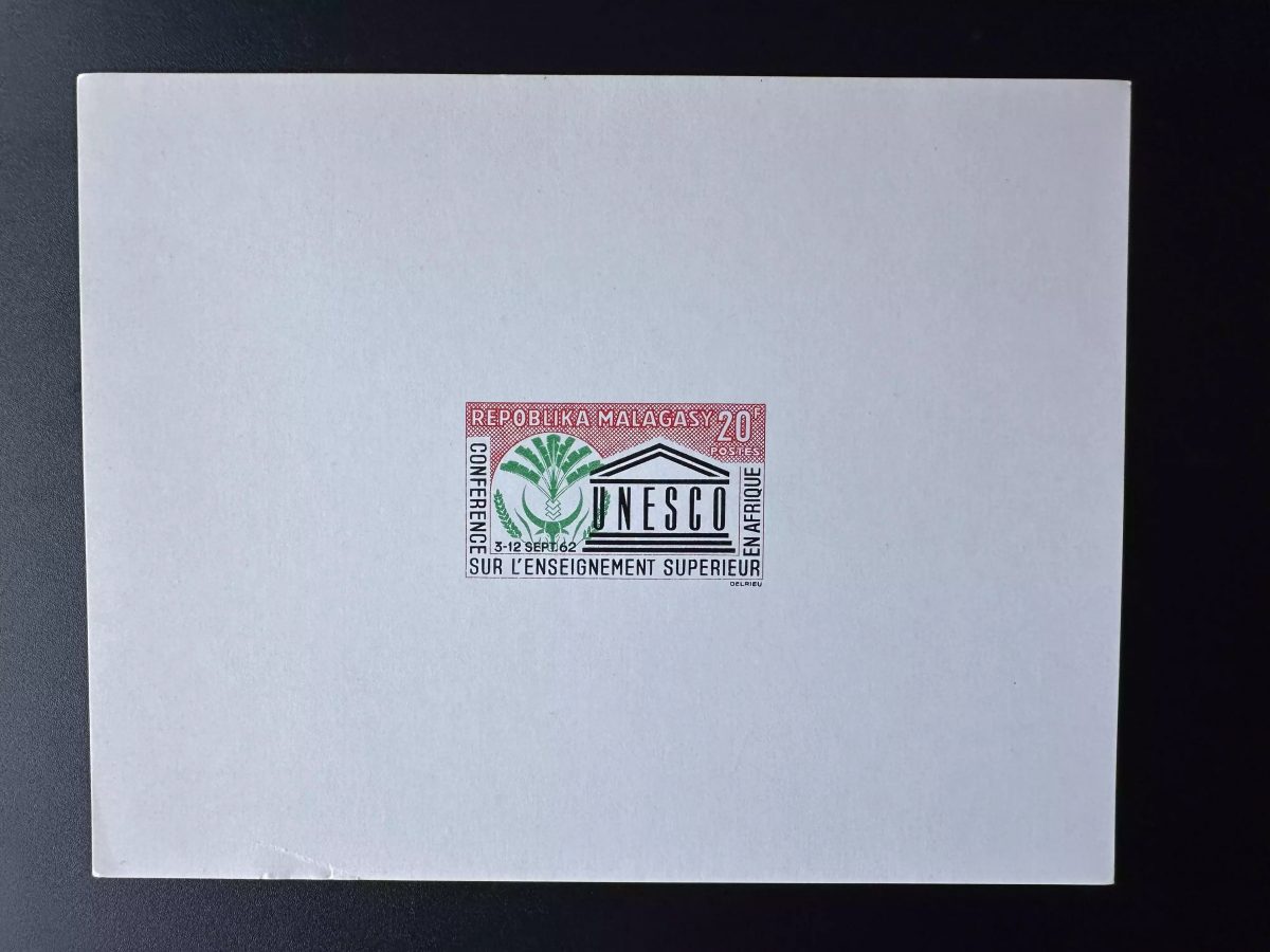 Madagascar 1962 Mi. 484 épreuve de luxe UNESCO Conference enseignement supérieur