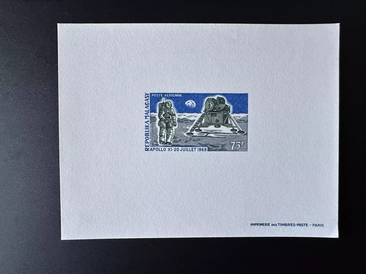 Madagascar 1970 Mi. 616 épreuve de luxe Apollo 11 Mission spatiale Astronaute