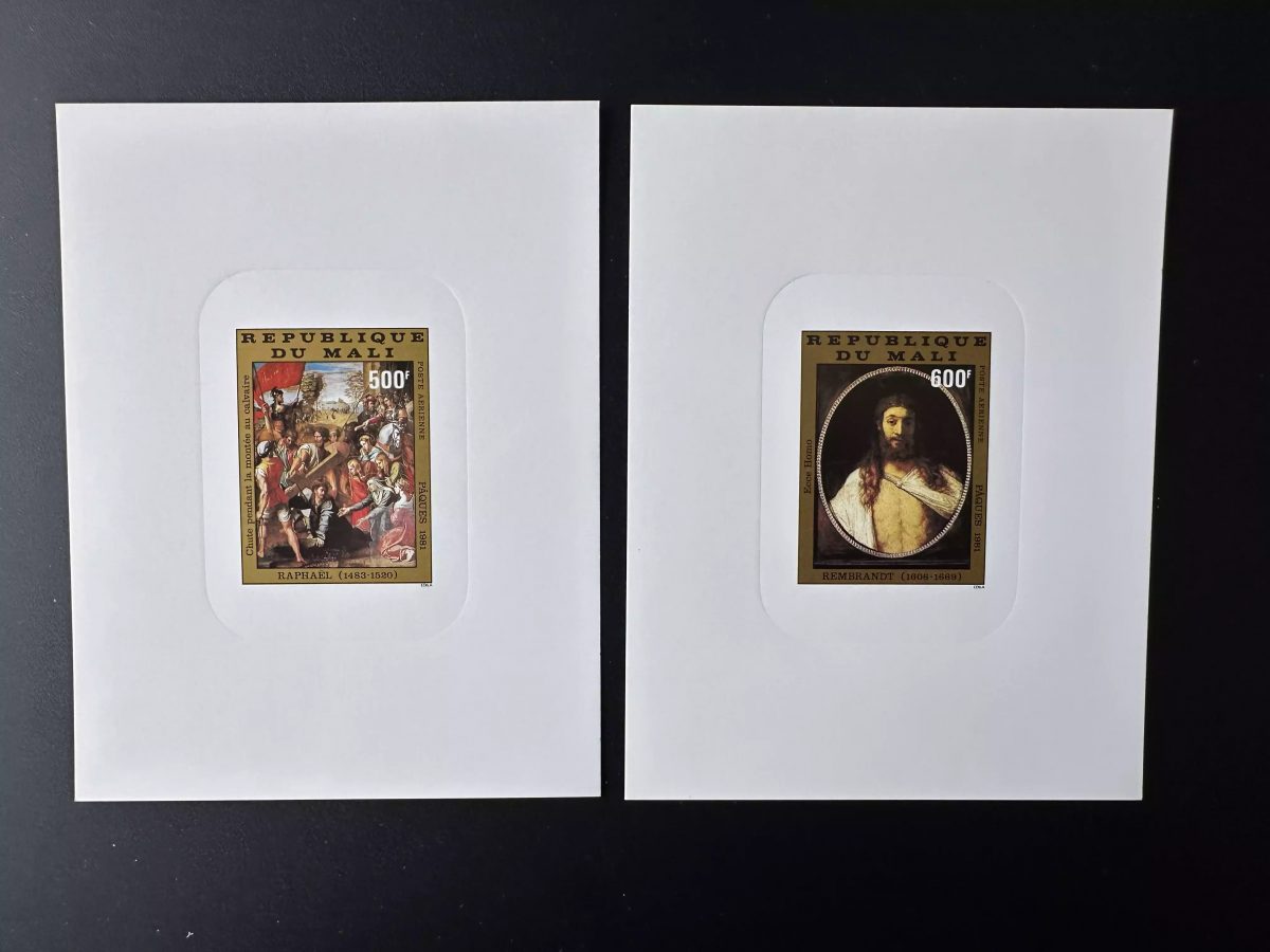 Mali 1981 Mi. 849 - 850 luxury proof Art Raphael Rembrandt Painting Religion