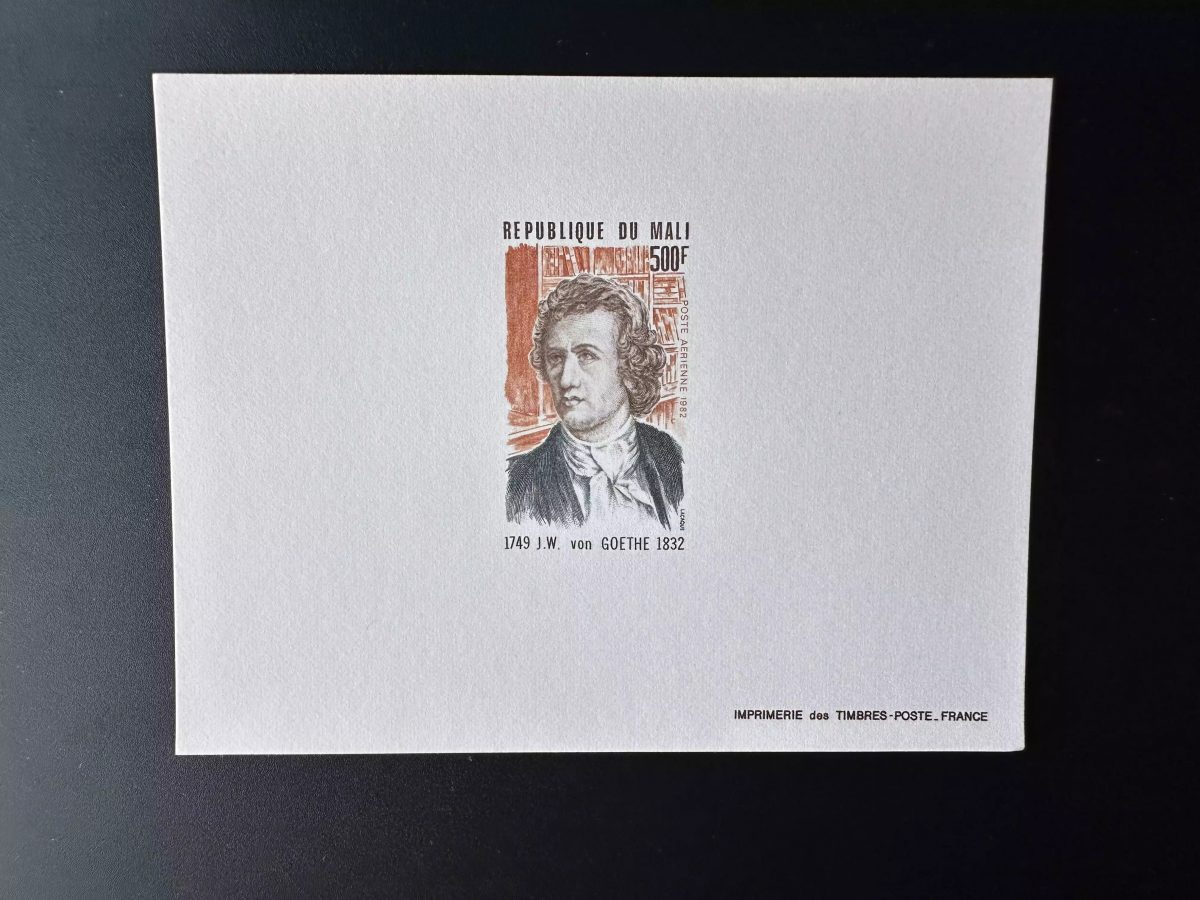 Mali 1982 Mi. 944 Luxusprobe Goethe Schriftsteller Literatur deutscher Dichter