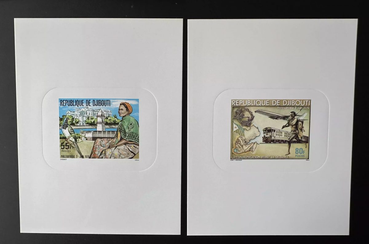 Djibouti 1979 Mi. 251 - 252 luxury proof Philexafrica Transport Communication