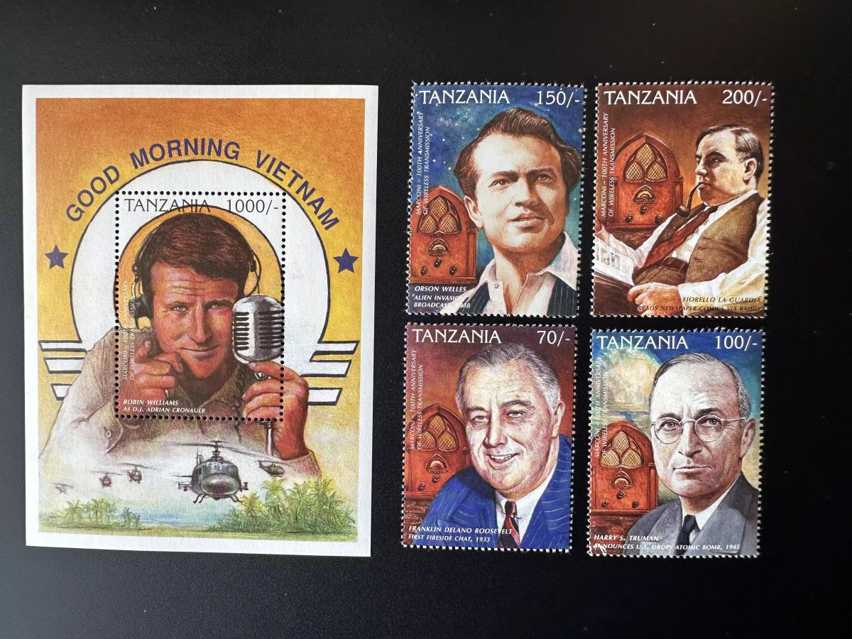 Tanzanie 1996 Mi. 2449 - 2452 Bl. 337 Robin Williams Histoire Vietnam Roosevelt