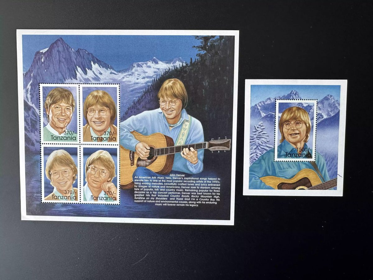 Tanzanie 1998 Bl. ?  John Denver musique folk guitare montagnes chanteur