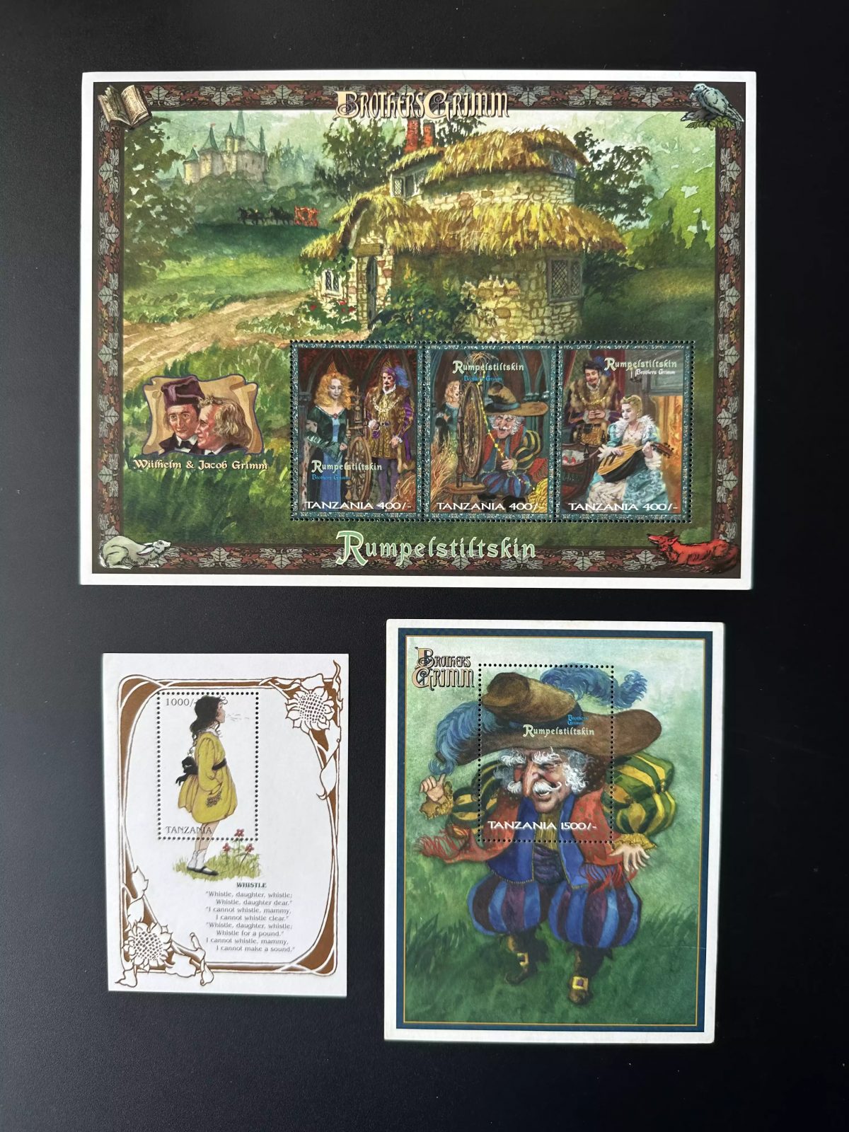 Tanzanie 1997 Mi. Bl. 2681-2683 Bl. 366-367 Conte Rumpelstiltskin Brothers Grimm