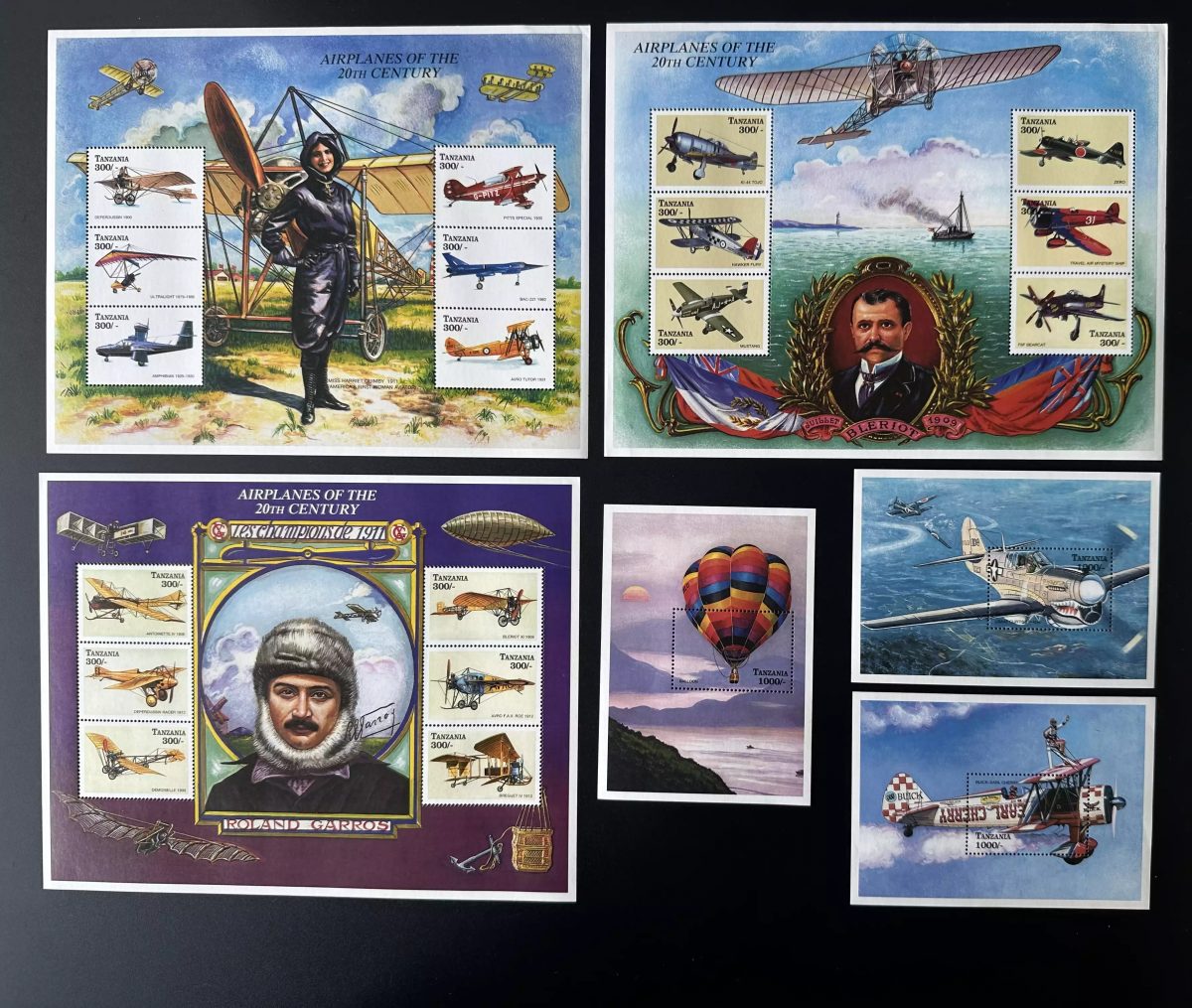 Tanzania 1998 Mi. 2887-2904 Bl. 390-392 Aviation Aircraft 20th Century
