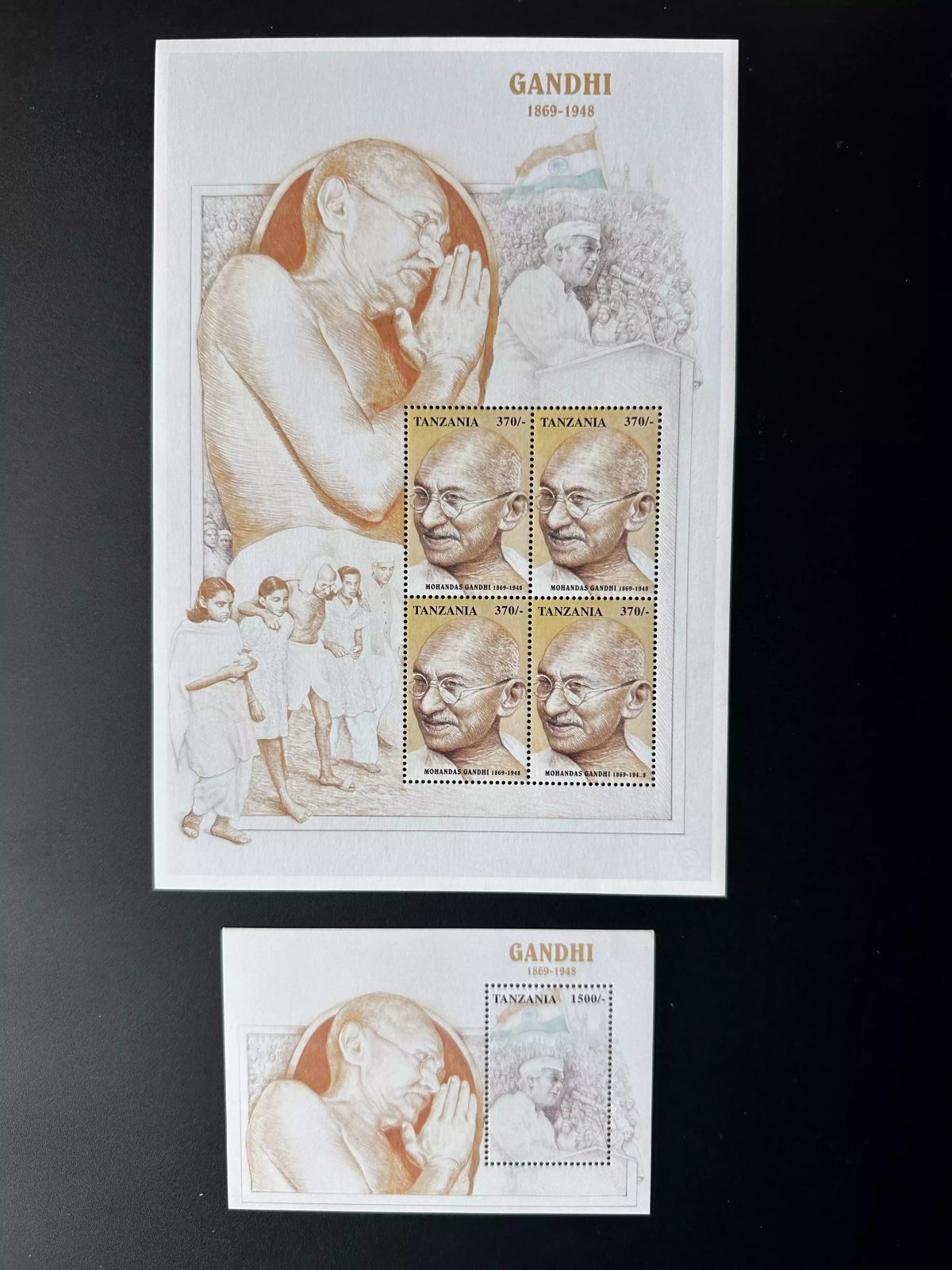 Tanzanie 1998 Mi. 3125 Bl. 420 Gandhi Mahatma Personnalité Politique Inde