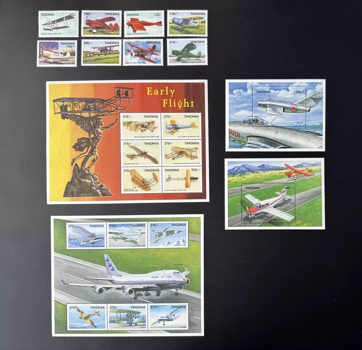Tanzania 1999 Mi. 3186-3205 Bl. 430-431 Aviation Aircraft History