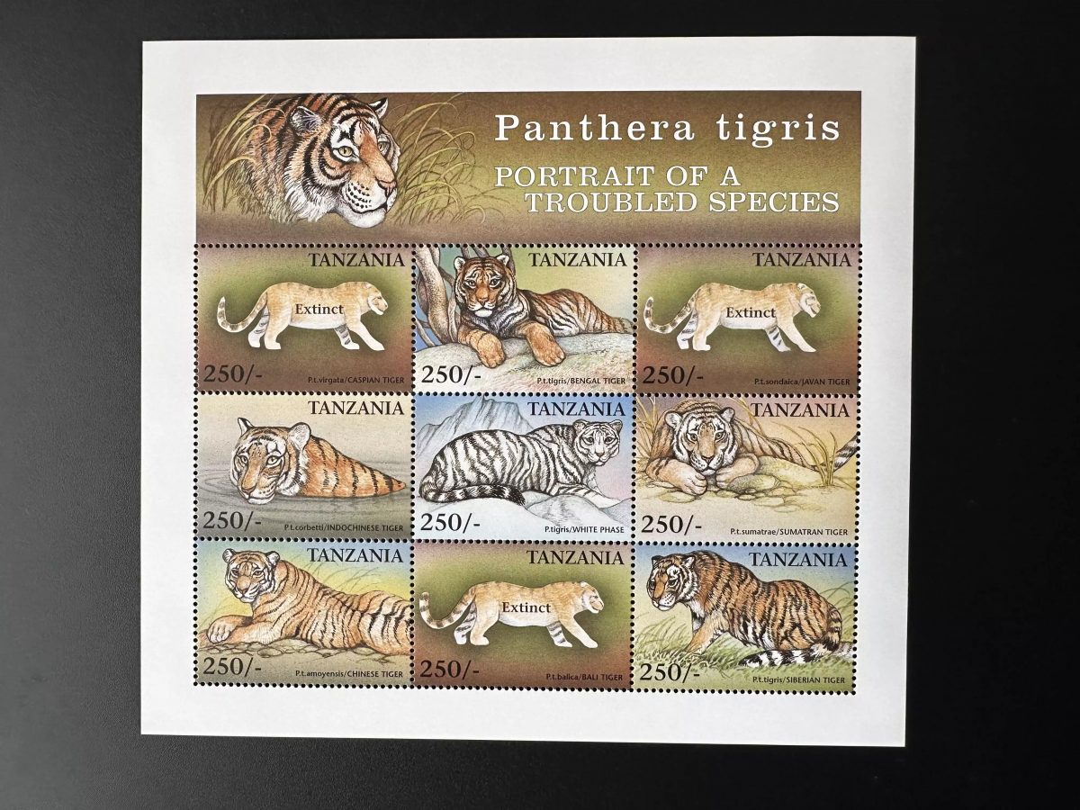 Tanzanie 1999 Mi. Bl. 3327 - 3335 Panthera tigris Tigres BENGAL SIBERIAN BALI