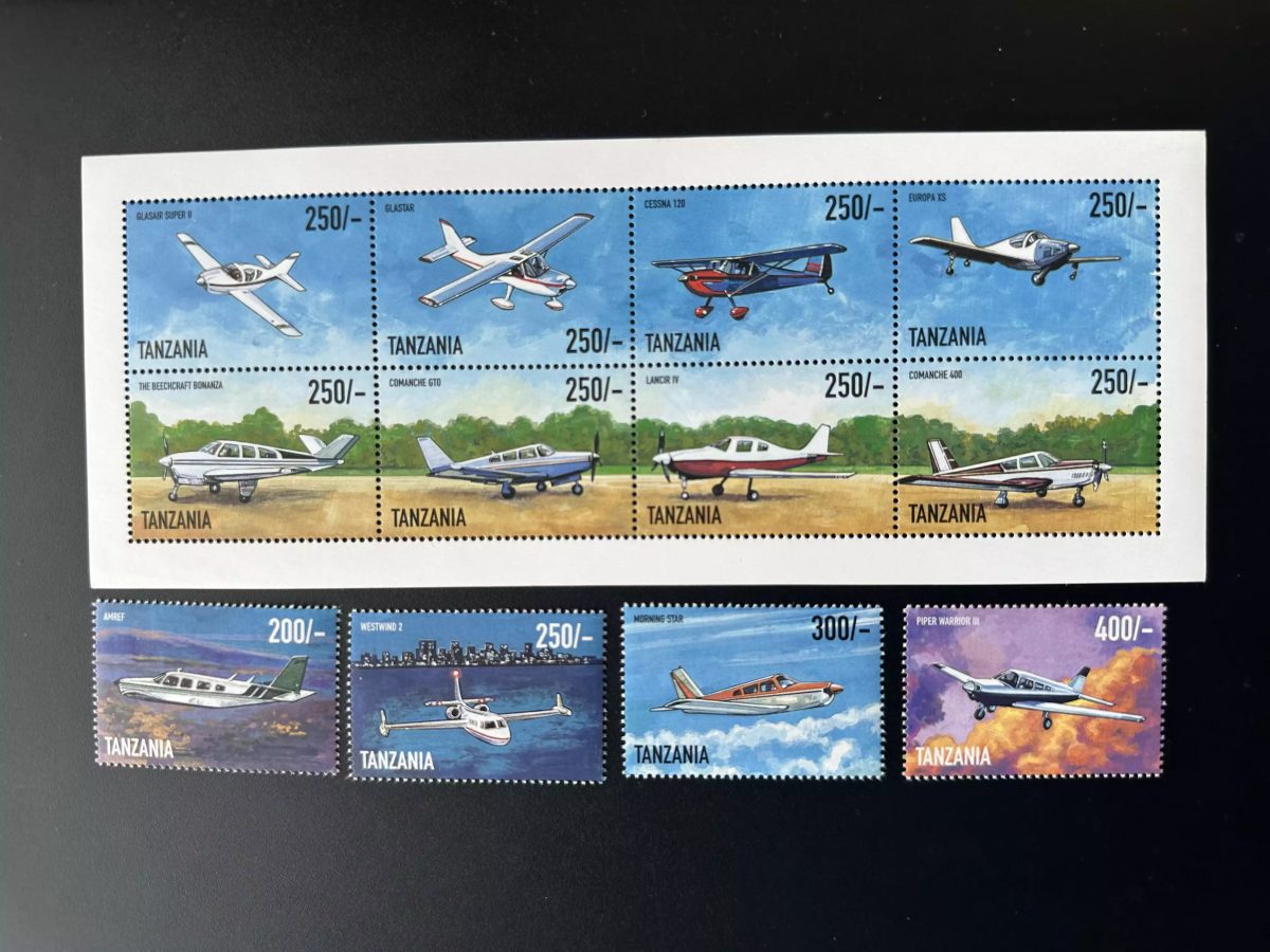 Tanzania 1999 Mi. 3536 - 3547 Aviation Aircraft Aeronautical Cessna Piper