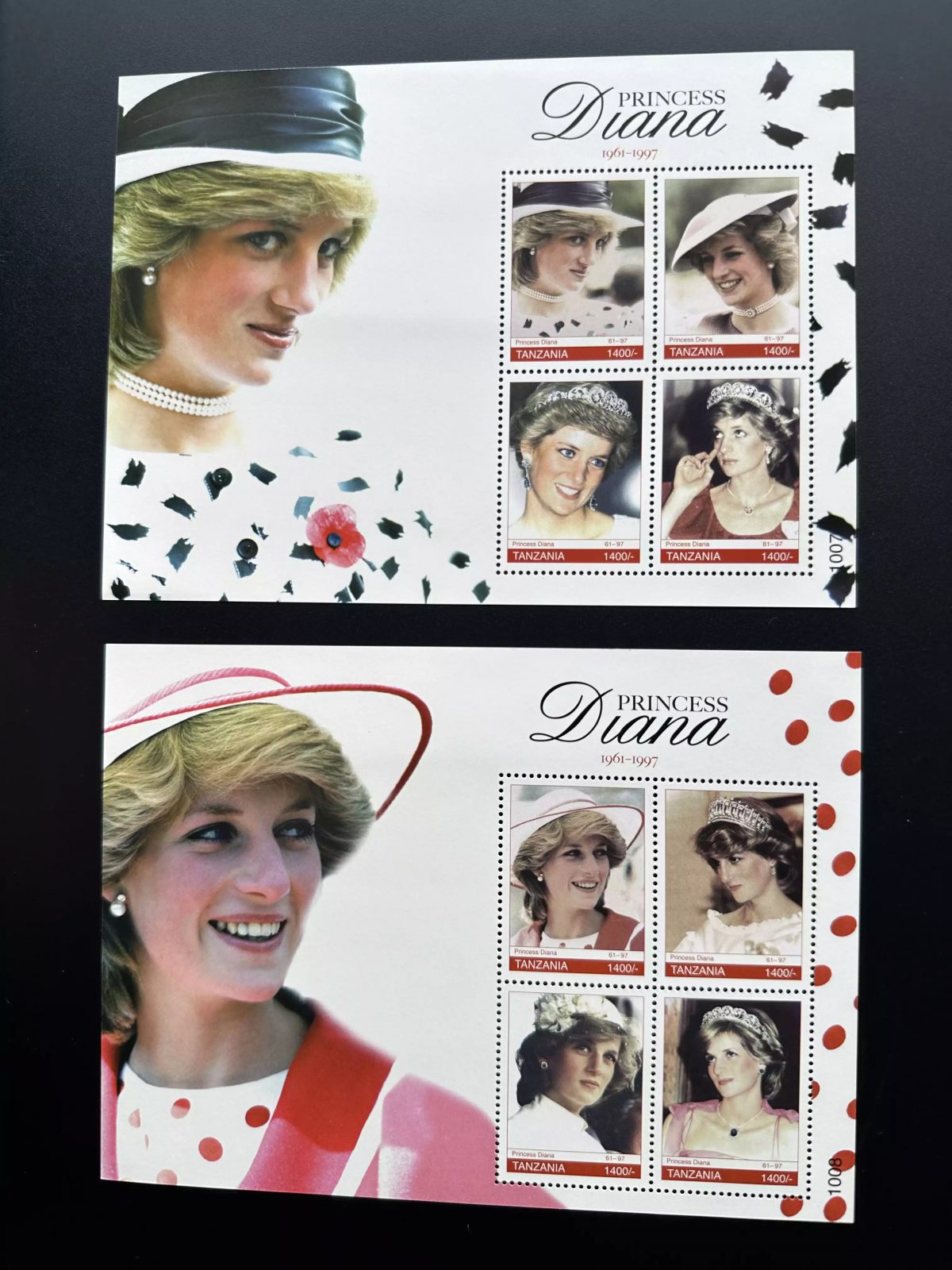 Tanzanie 2010 Mi. Bl. 4722 - 4729 Princesse Diana Lady Di Royauté Famille Royale