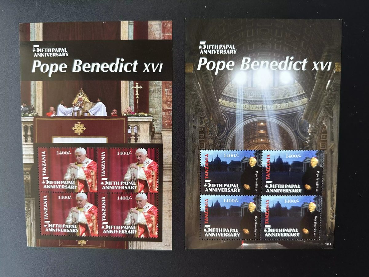 Tanzanie 2010 Mi. Bl. 4743-4744 Pape Benedict XVI 5ème anniversaire pontificat
