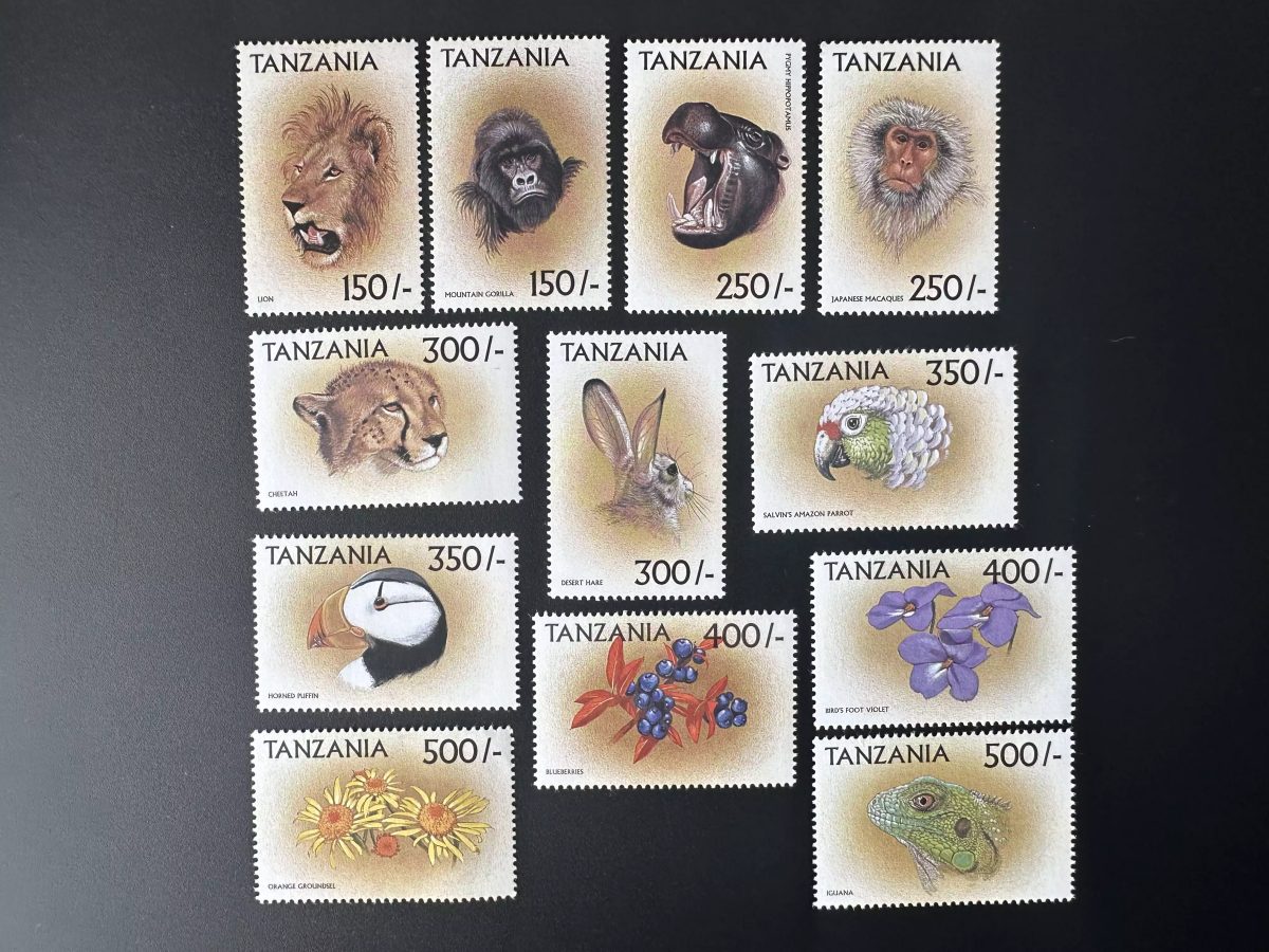 Tanzanie 1999 Mi. 3745 - 3756 Faune lion gorille hippopotame guépard lièvre