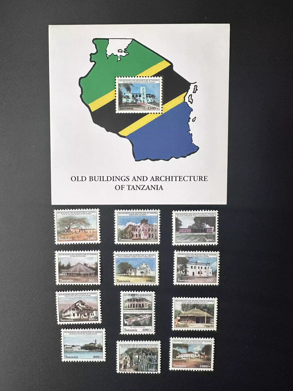 Tanzanie 2000 Mi. 3999 - 4010 Bl. 528 Architecture Bâtiments Historiques