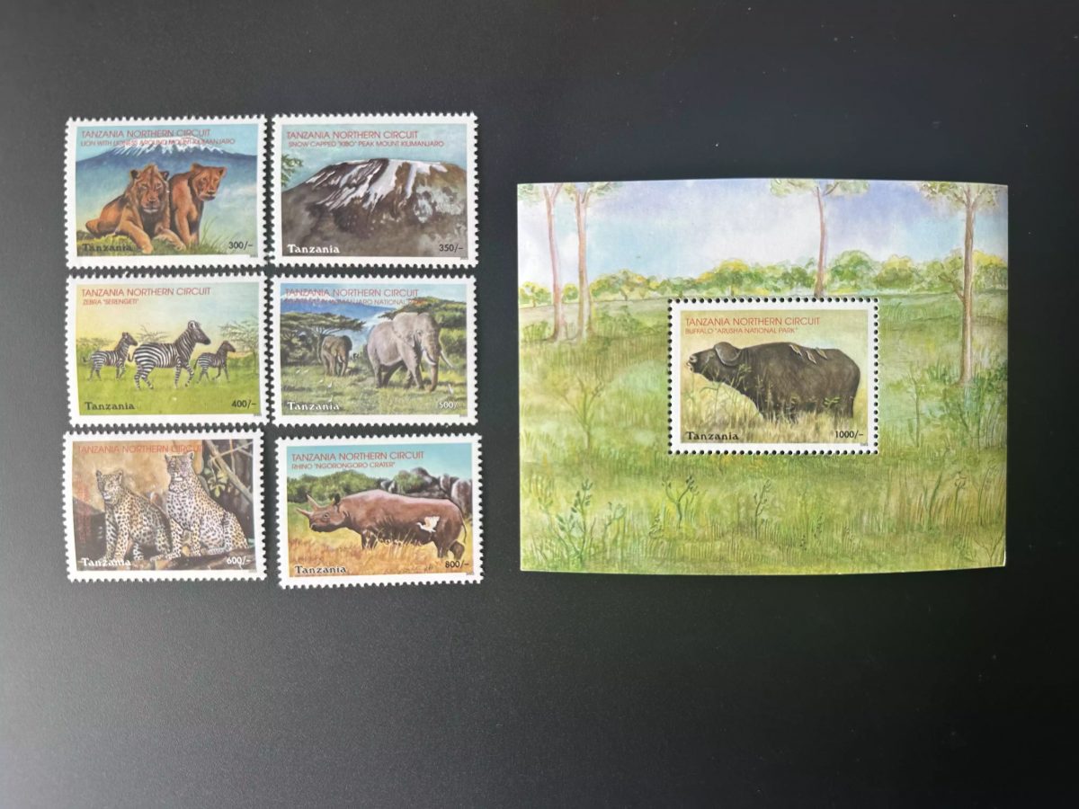 Tansania 2004 Mi. 4137-4142 Bl. 554 Afrikanische Fauna Löwen Elefanten Zebras
