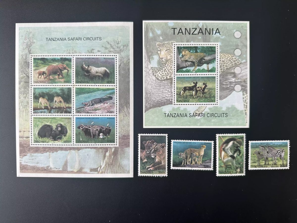 Tansania 2005 Mi. 4228-4237 Bl. 572 Afrikanische Fauna Safari Elefanten Leopard