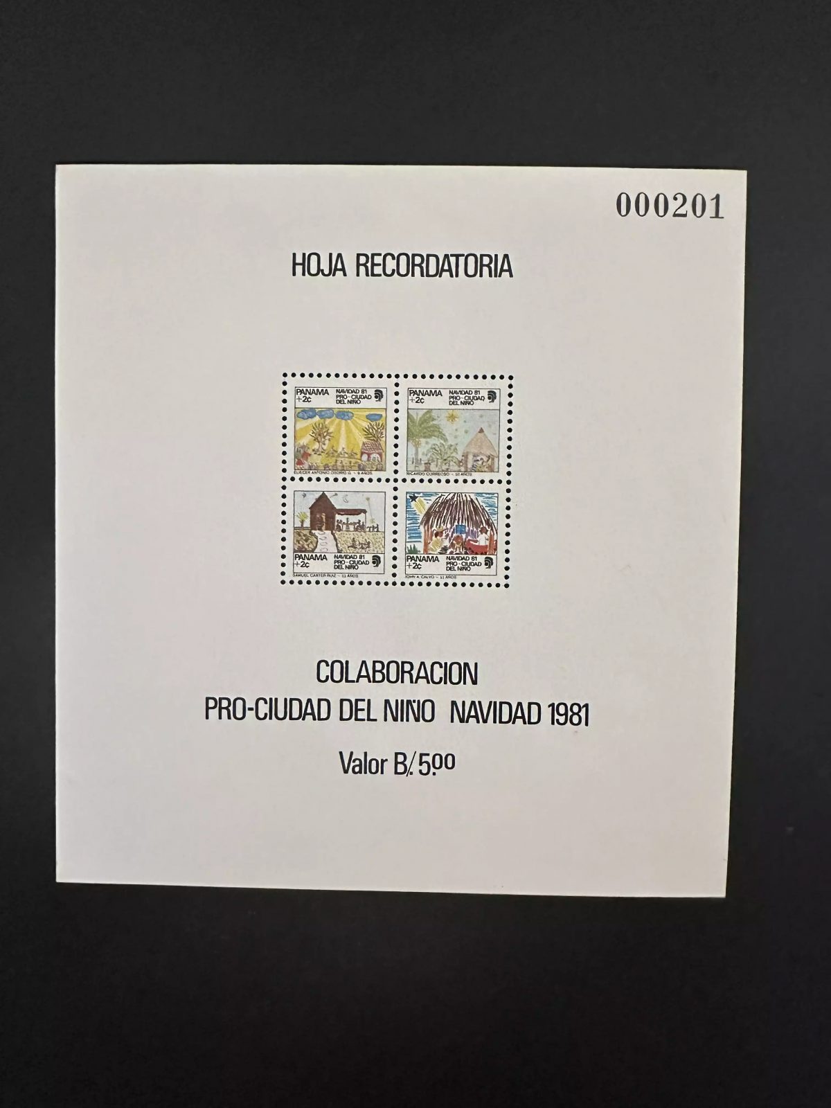 Panama 1981 Mi. Bl. ? Weihnachten Ciudad del Niño Navidad Architektur Block