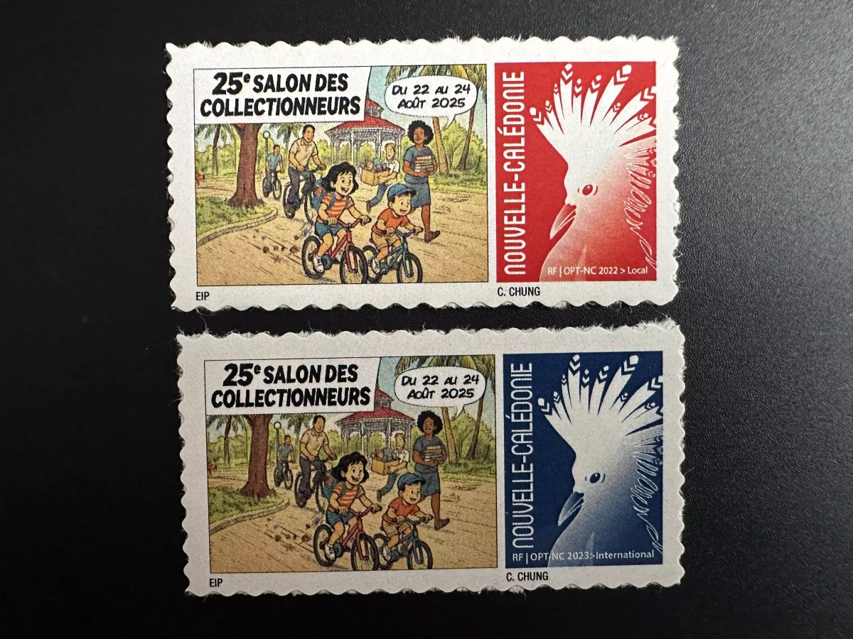 Nouvelle-Calédonie 2025 YT ? adhésif Salon Collectionneurs Enfants Vélos Cagou