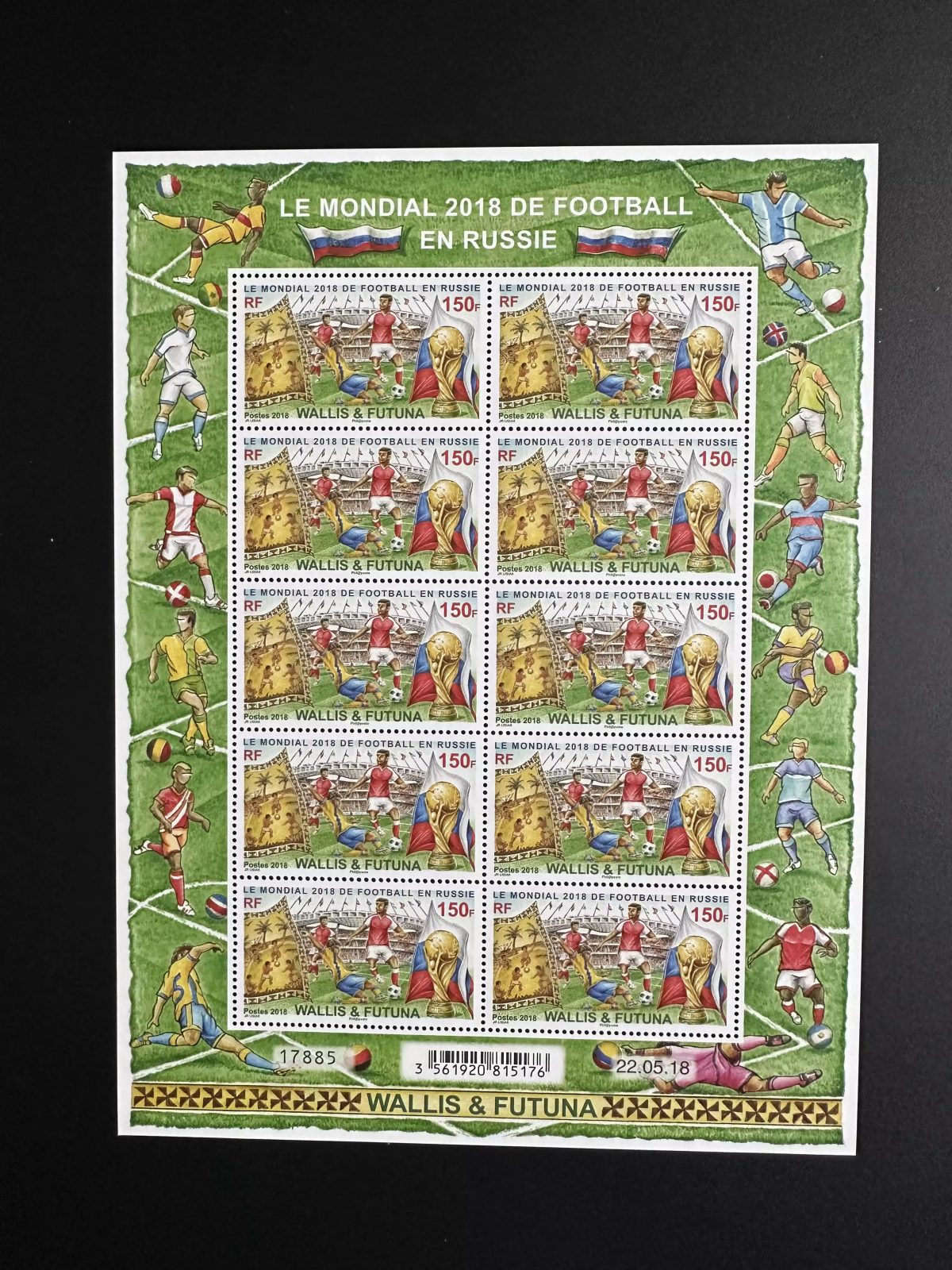 Wallis und Futuna 2018 YT 887 Bogen WM Fußball Russland