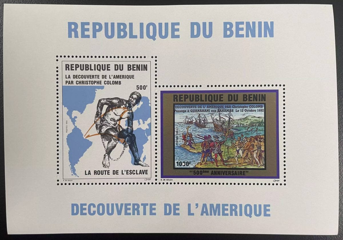 Bénin 1992 YT Bl. 29 Christophe Colomb découverte Amérique esclavage navires