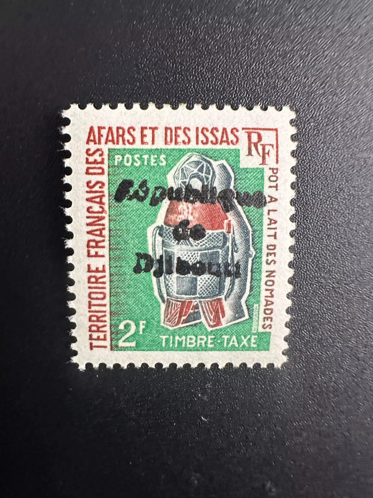 Djibouti 1977 Mi. TAXE 6 surcharge locale pot à lait nomades artisanat