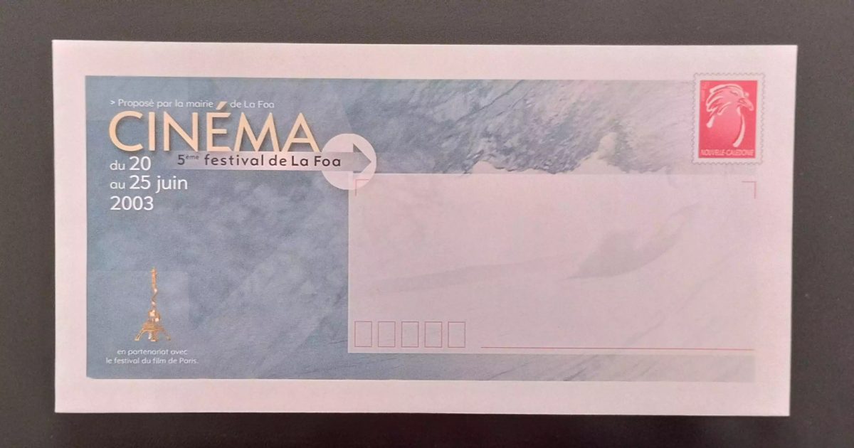 PAP Nouvelle-Calédonie 2003 Cinéma Festival La Foa - Entier postal neuf (rouge)