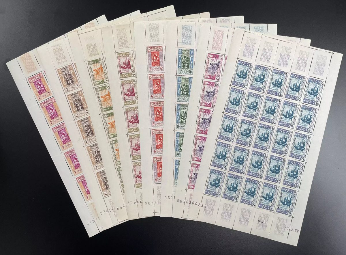Dahomey 1961 YT 159-166 Bogen Handwerk Fischerei Piroge Weberei Töpferei