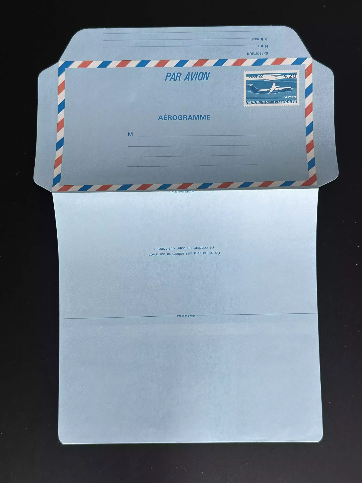 Aerogram France PAR AVION 4,20F ATR 72 - New postal stationery La Poste