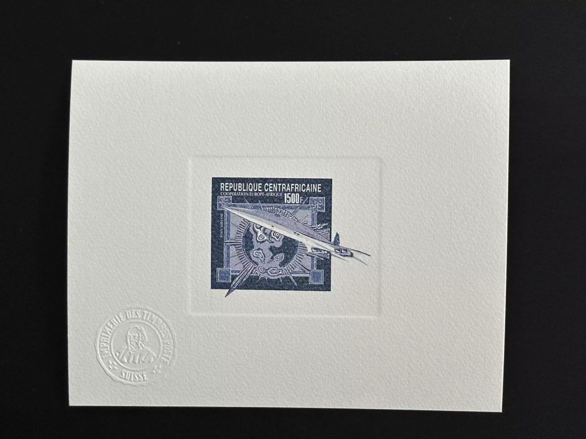 Central African Republic 1980 Mi. 696 artist proof Concorde blue aviation