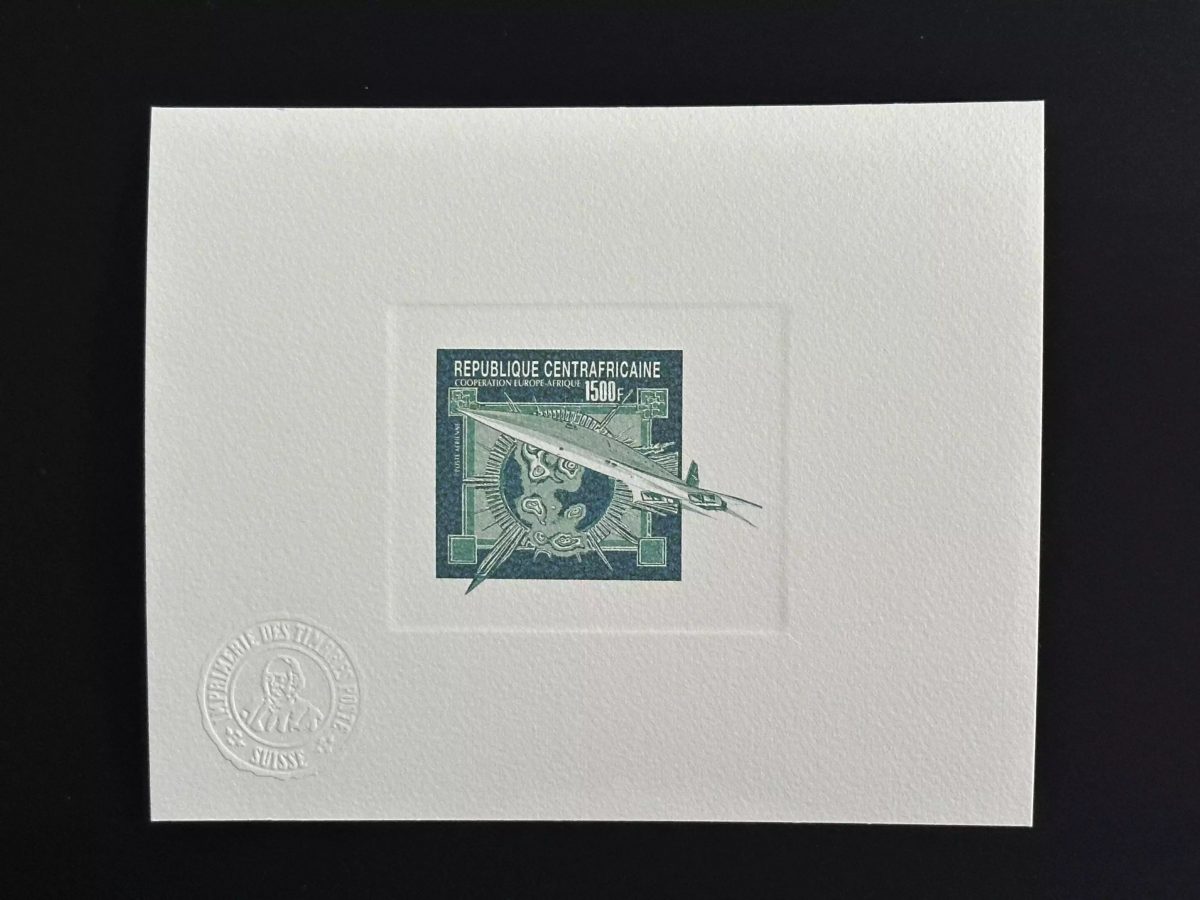 Central African Republic 1980 Mi. 696 artist proof Concorde Avion Aviation vert