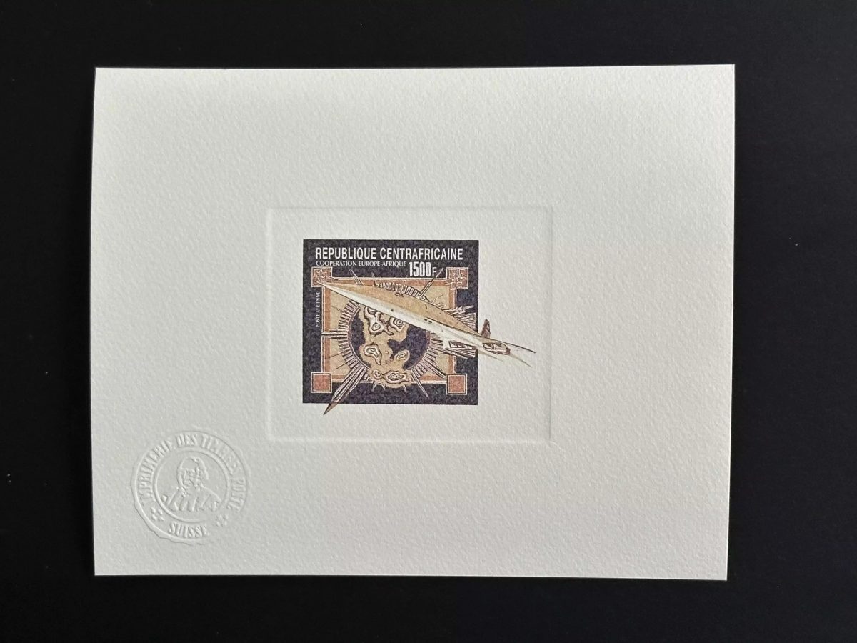 Central African Republic 1980 Mi. 696 artist proof Concorde Avion Europe Africa