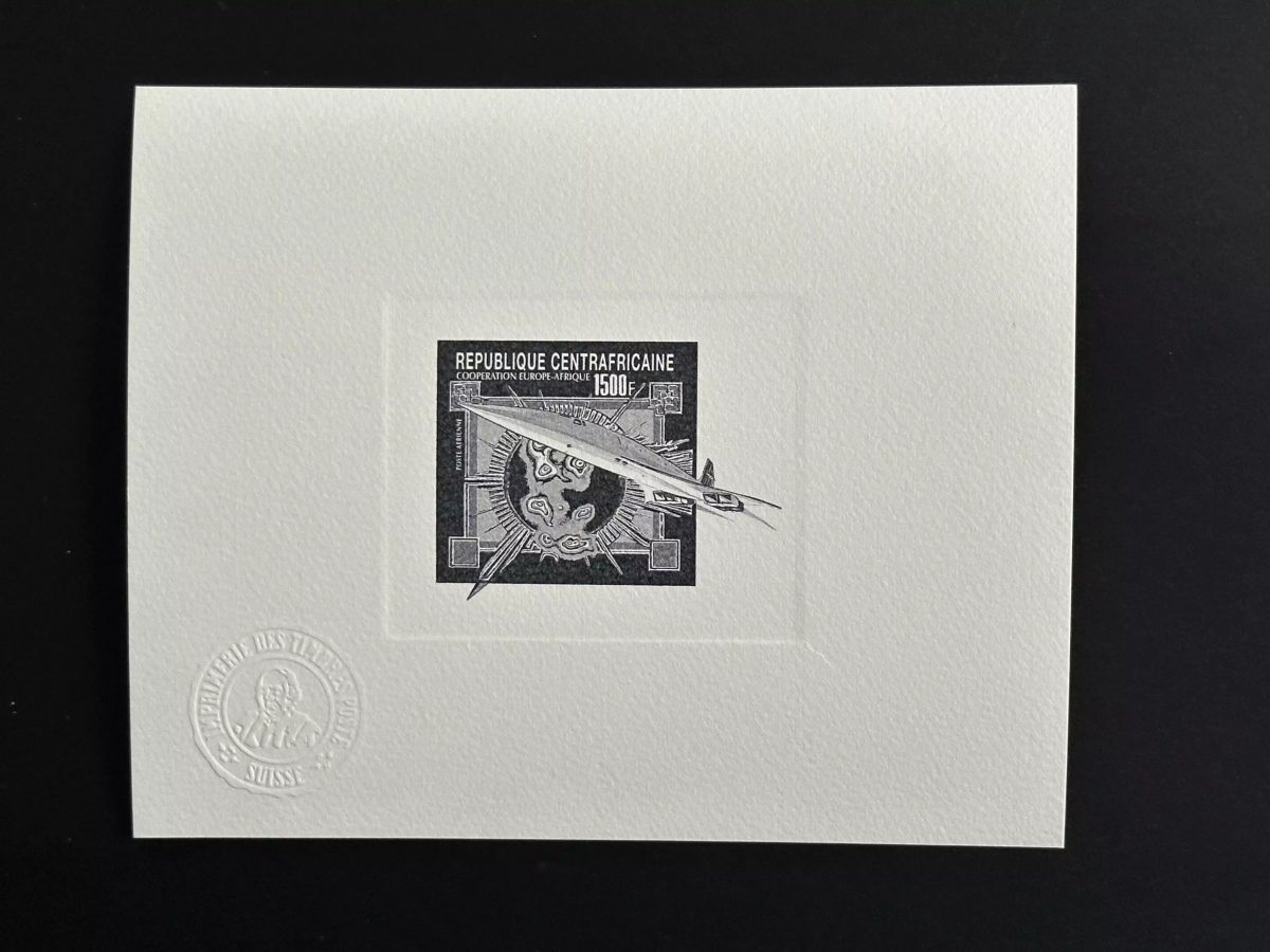 Central African Republic 1980 Mi. 696 artist proof Concorde Avion Europe Africa