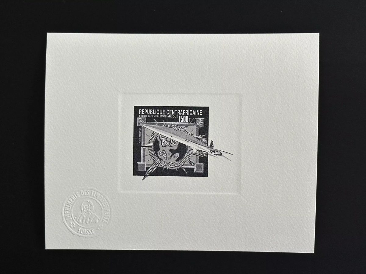 Central African Republic 1980 Mi. 696 artist proof Concorde Avion Europe Africa