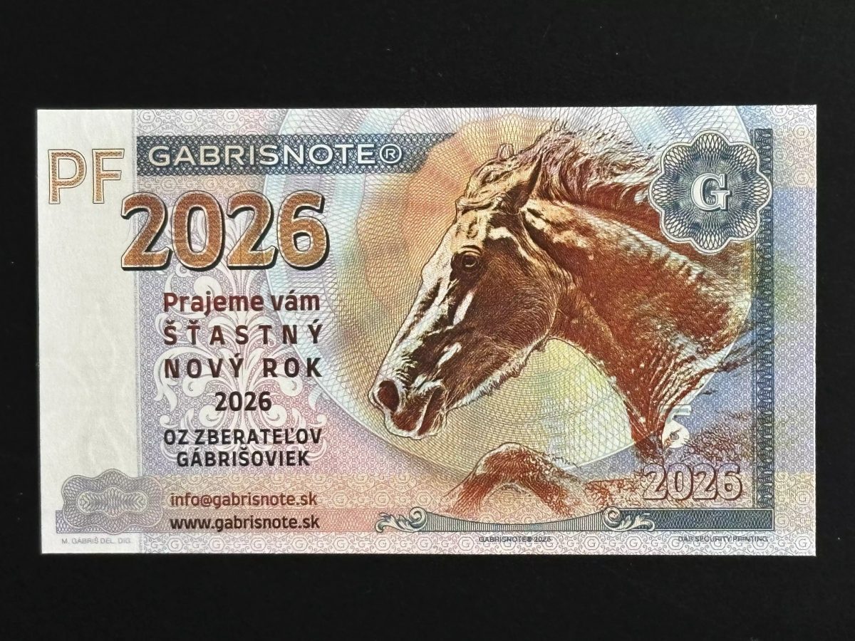 Matej Gabris GABRISNOTE PF 2026 Billet Fantaisie Collector Cheval Happy New Year