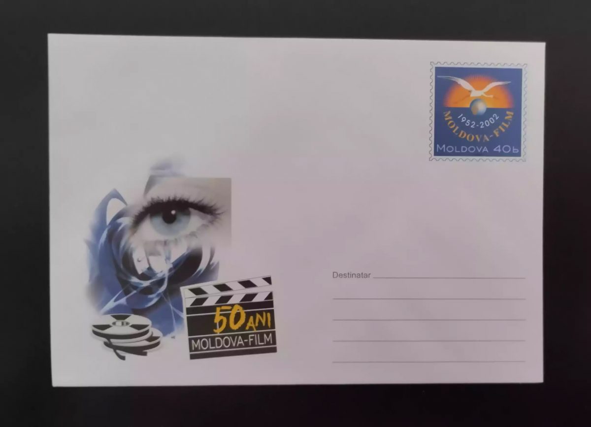 Entier postal Moldova 2002 - 50 ans Moldova-Film - Enveloppe 40b neuve oiseau